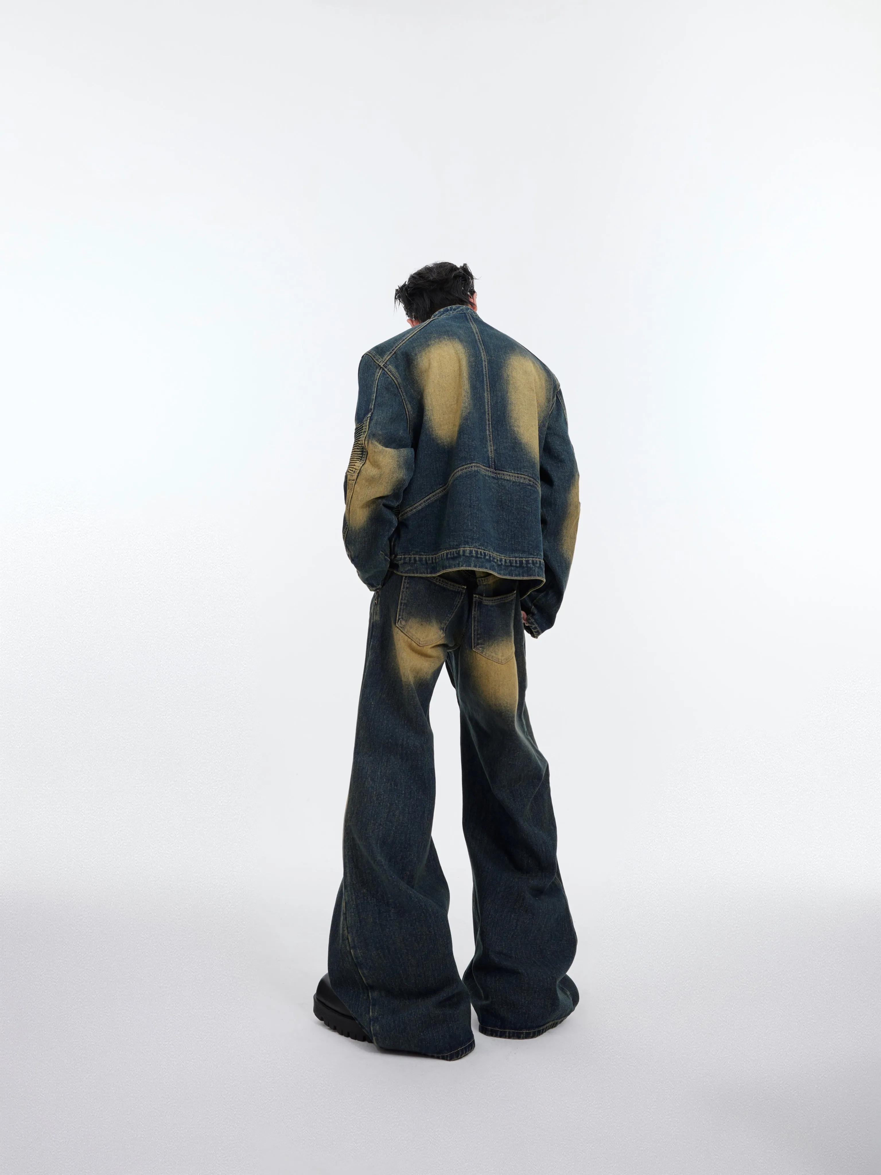 【24s January.】3D Relief Design Deconstructed Denim Suit