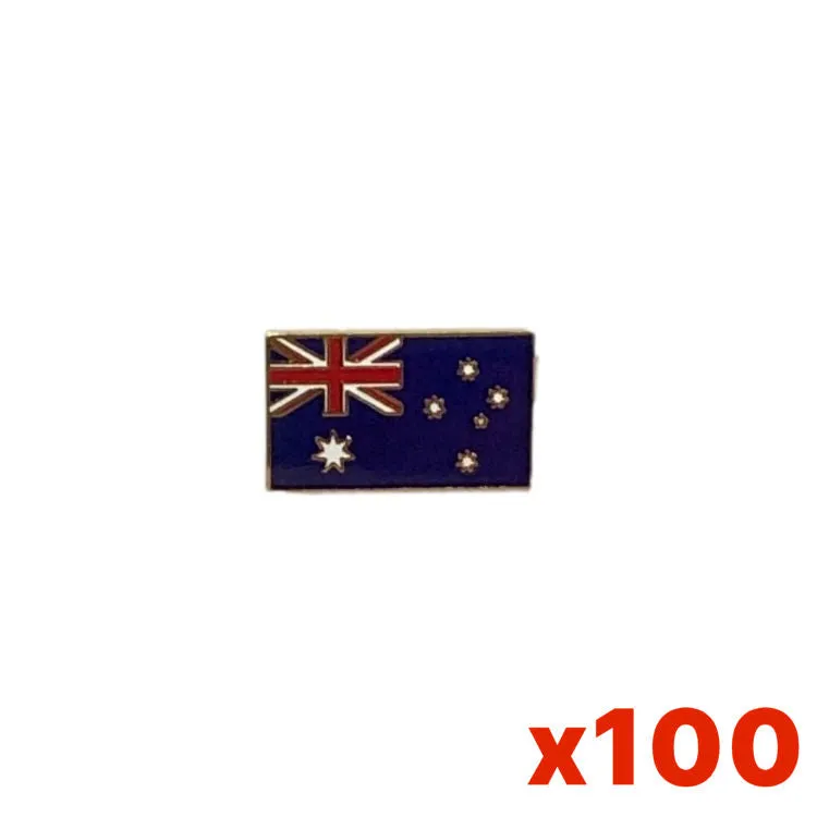 Australian Flag Badge (Rectangular) - Pack of 100