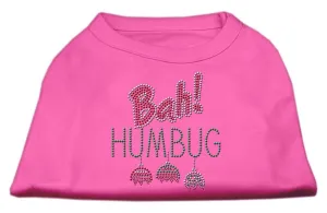 Bah Humbug Rhinestone Dog Shirt Bright Pink XS (8)