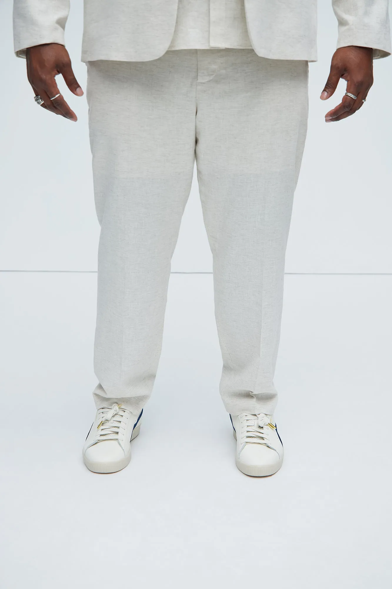 Bahamas Straight Linen Trousers - Oatmeal