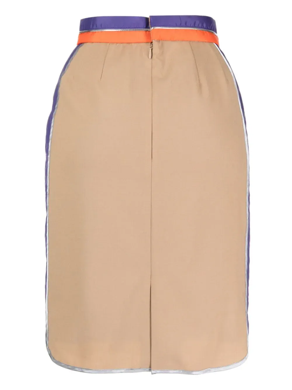 Beige Skirt With Orange Stripe