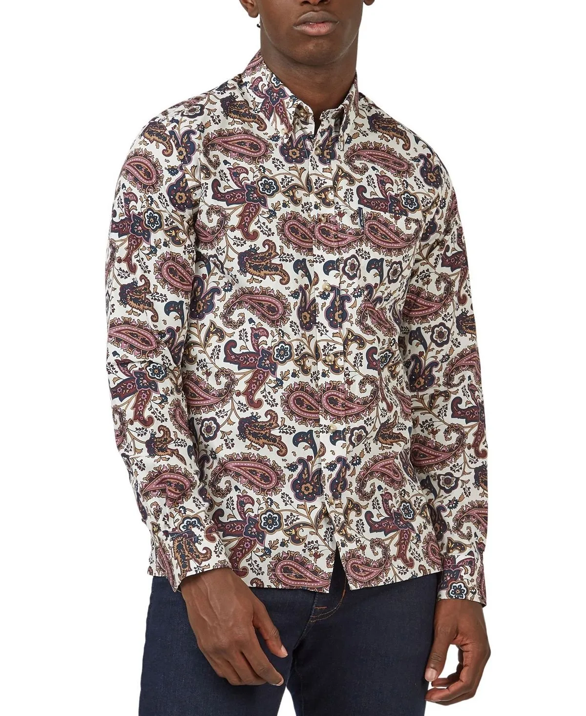 Ben Sherman Men's Oriental Paisley Print Shirt