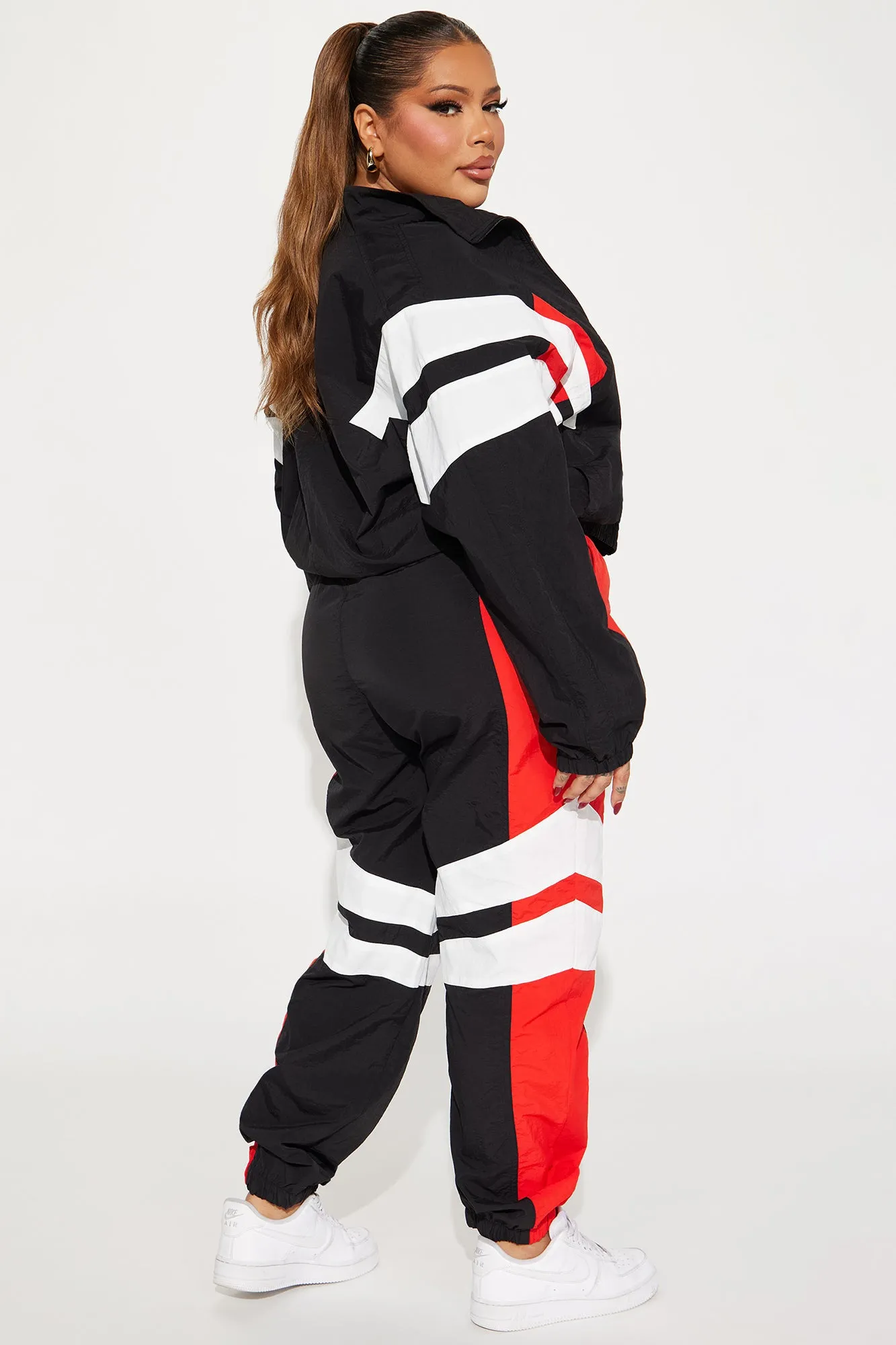 Berkley Windbreaker Pant Set - Black/combo