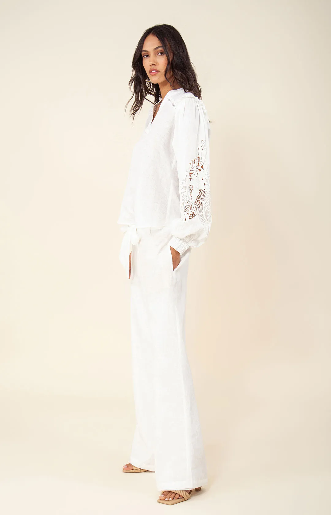 Bronwyn Solid Linen Pant