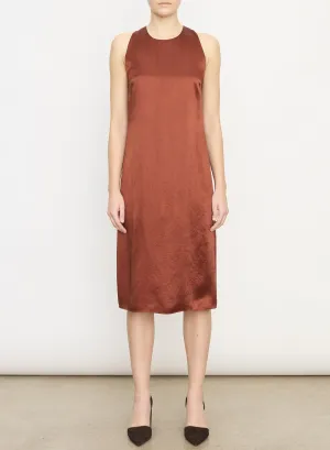 Cinnamon Slim Sleeveless Crew Neck Dress