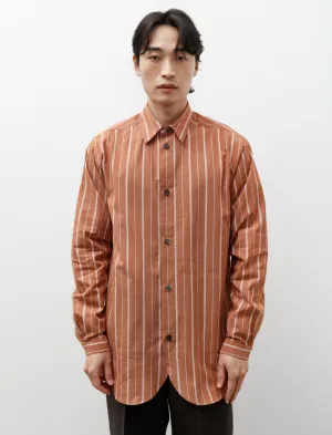 Copper Stripe Shirt Cotton Linen