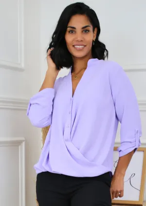 Darcy Lilac Wrap Blouse