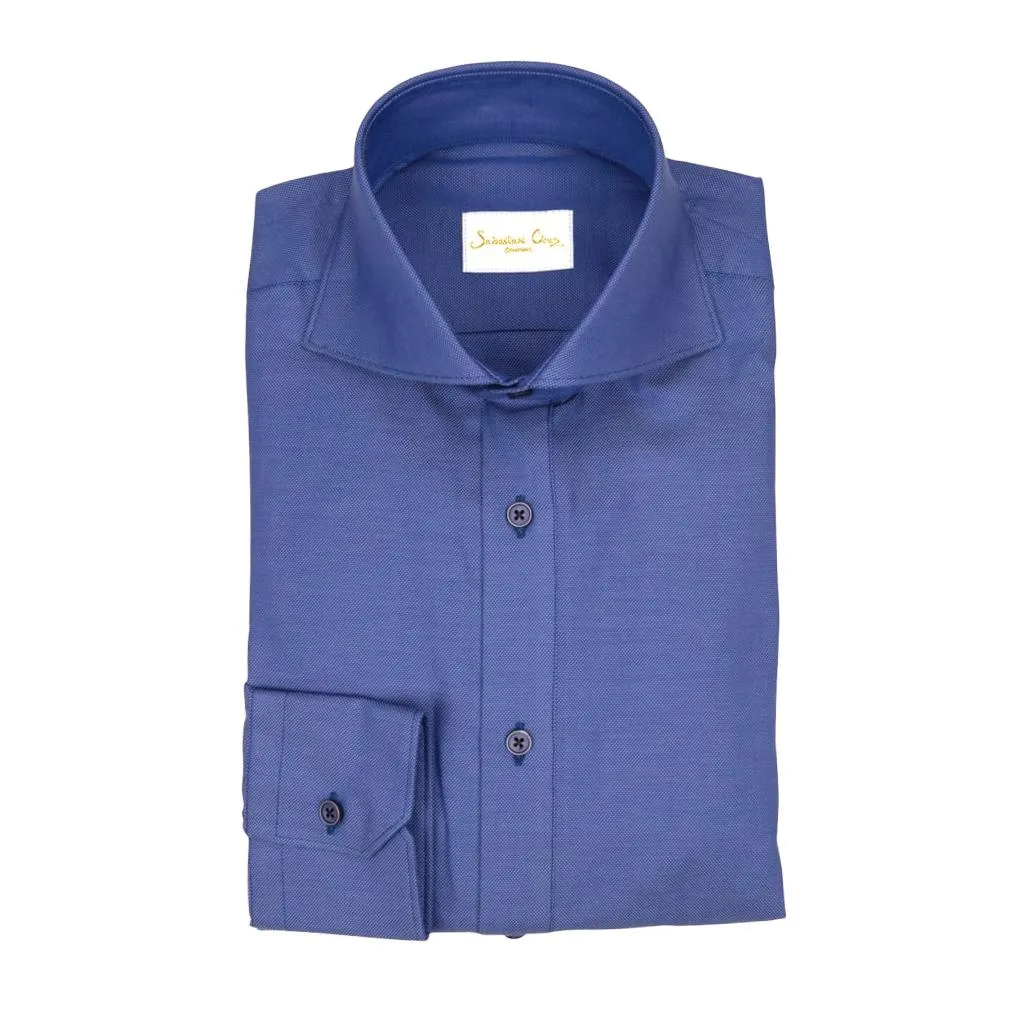 Denim Lapis Weavetex Dress Shirt