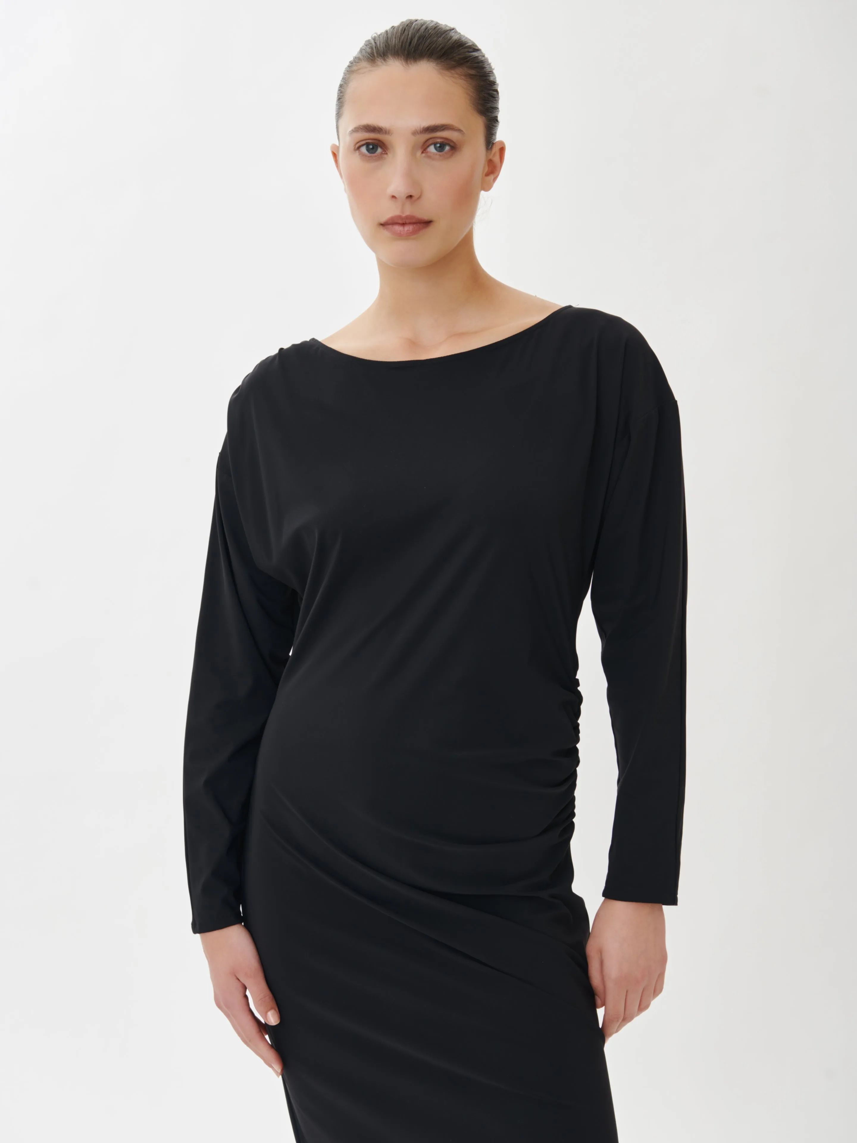 Dion Dress Technical Jersey | Black