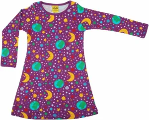 DUNS Long Sleeved A-line Dress - Mother Earth Violet