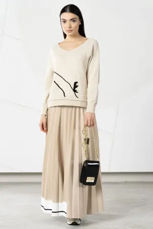 Elisa Cavaletti Beige Skirt