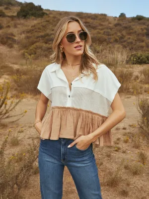 Grasslands Tiered Button Up Top