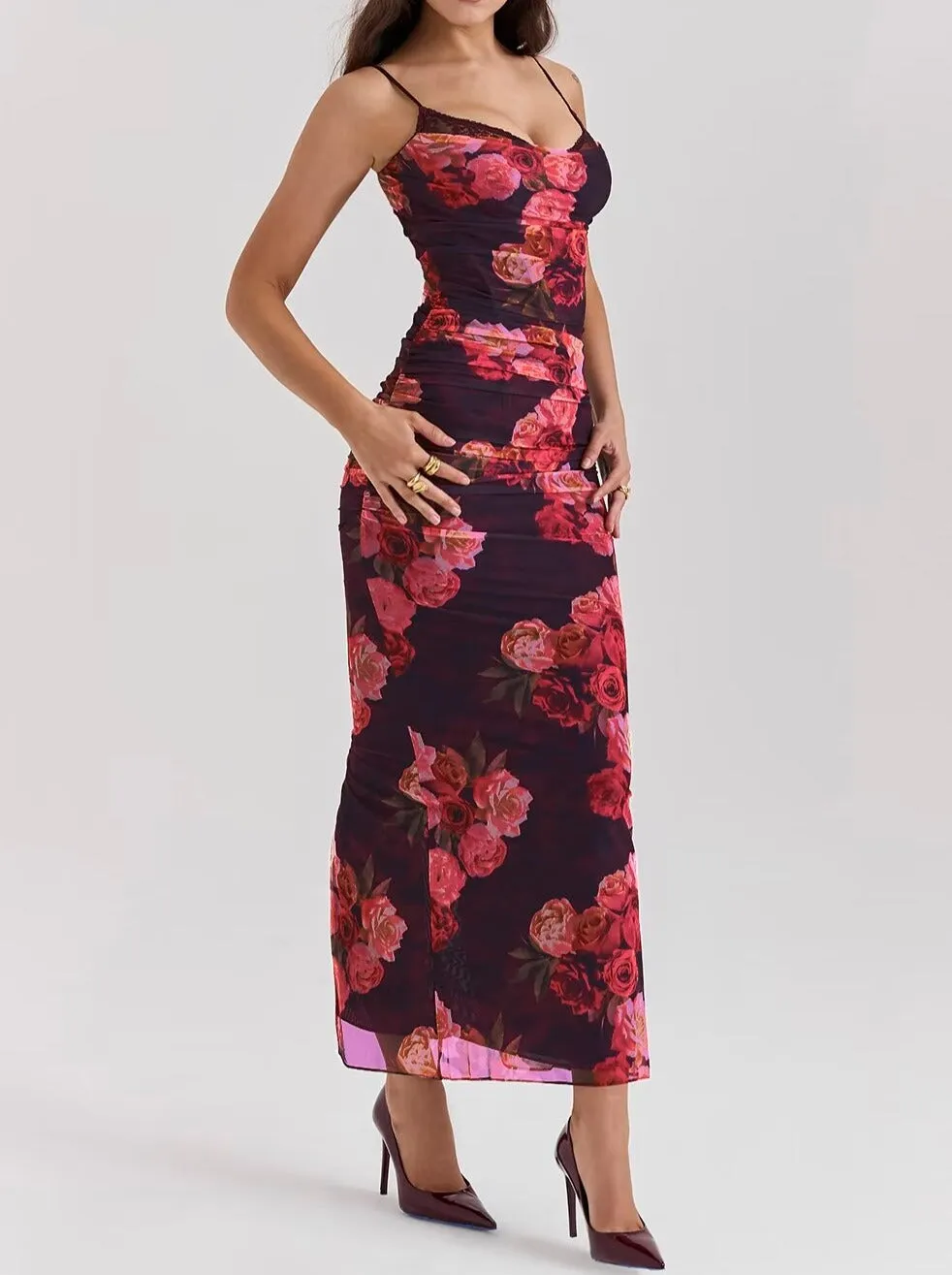 Jena Rose Print Maxi Dress