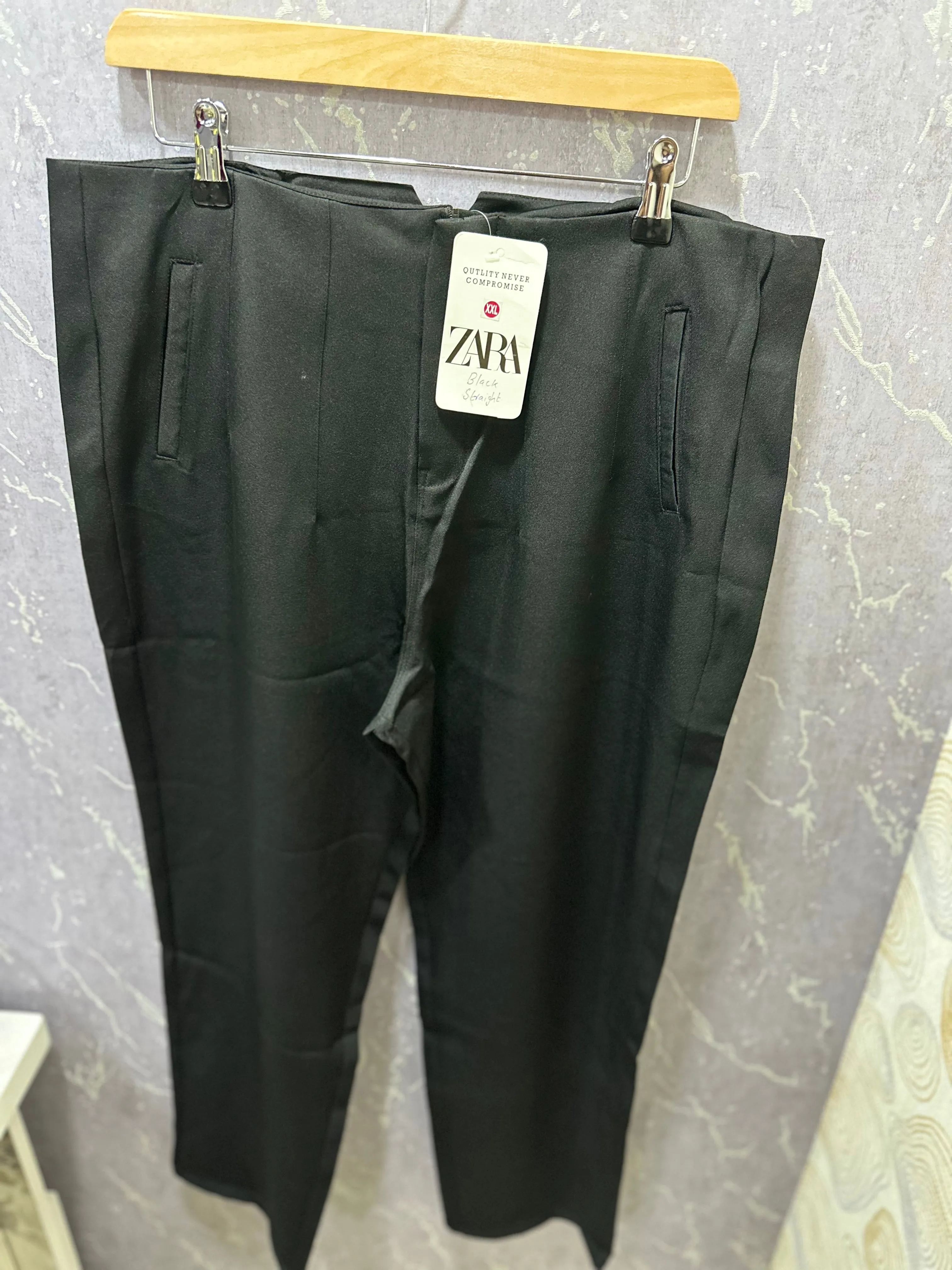 Korean Straight Black Pants