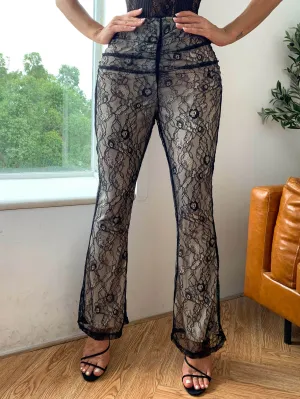 Lace Straight Leg Pants