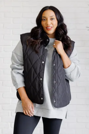 Layering Queen Quilted Puffer Vest in Black - 11/19