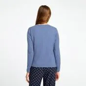 Marine Blue Crew Neck Cardigan