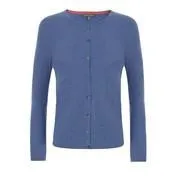 Marine Blue Crew Neck Cardigan