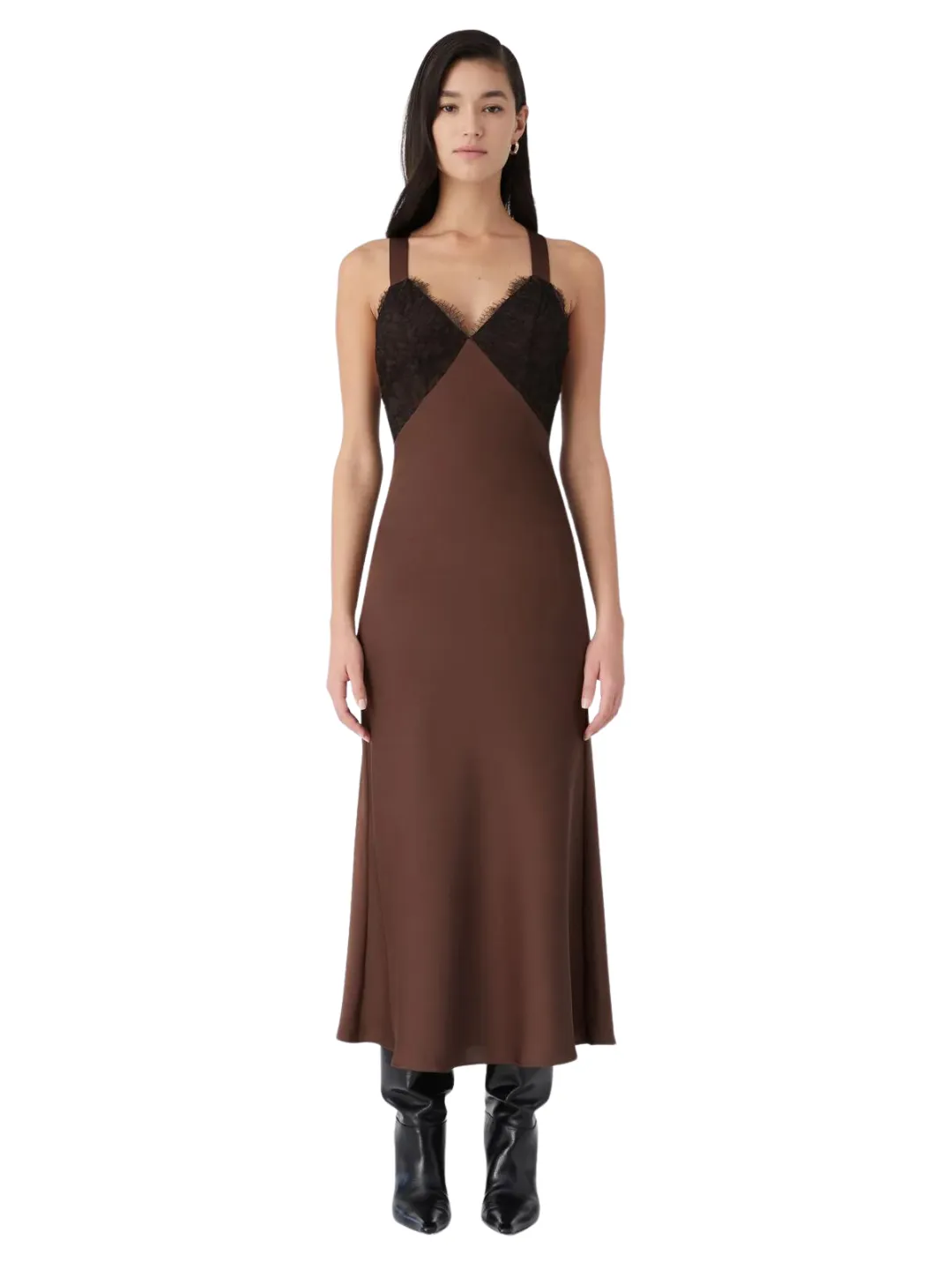 Misha octavia dress chocolate