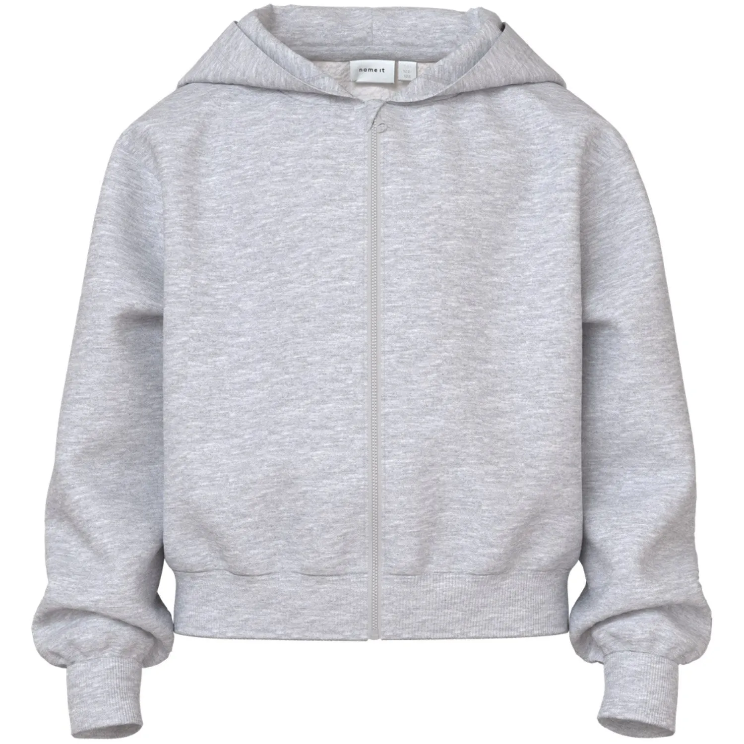 Name It Light Grey Melange Mille Short Regular Sweat Cardigan Noos