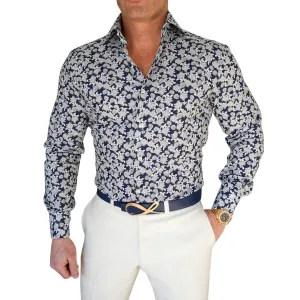 Navy Dahlia Dress Shirt