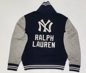 Nwt Polo Ralph Lauren Navy/Grey Yankees Baseball Jacket