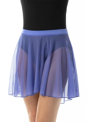 ON SALE Daphne Mesh High-Low Pull-On Skirt (Iris)