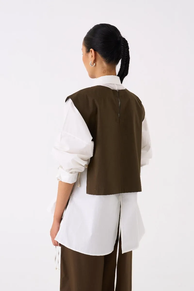 Panelled Shirt Hunter Green