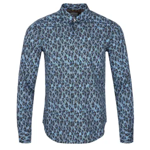 Paul Smith Flower Print Shirt in Blue