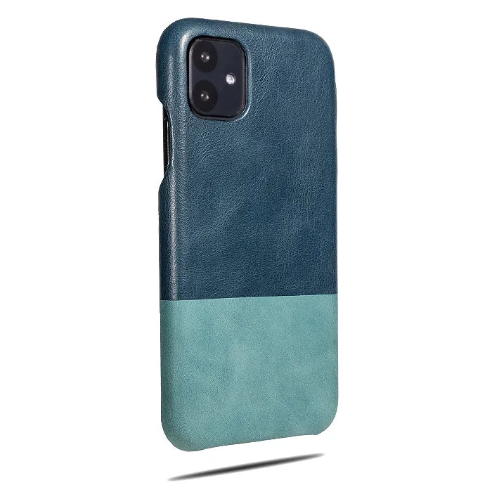 Peacock Blue & Ocean Blue iPhone 11 Leather Case