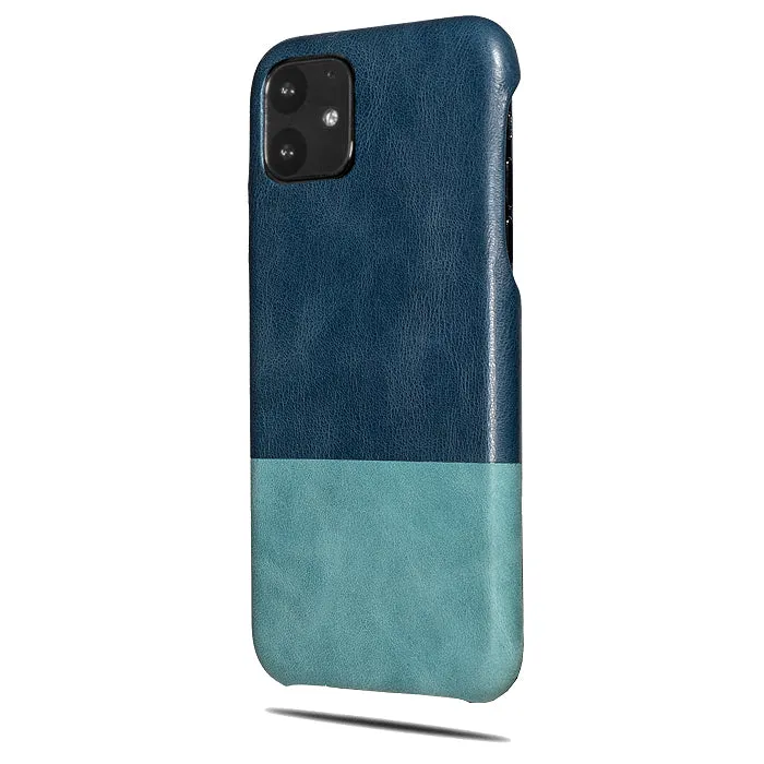 Peacock Blue & Ocean Blue iPhone 11 Leather Case