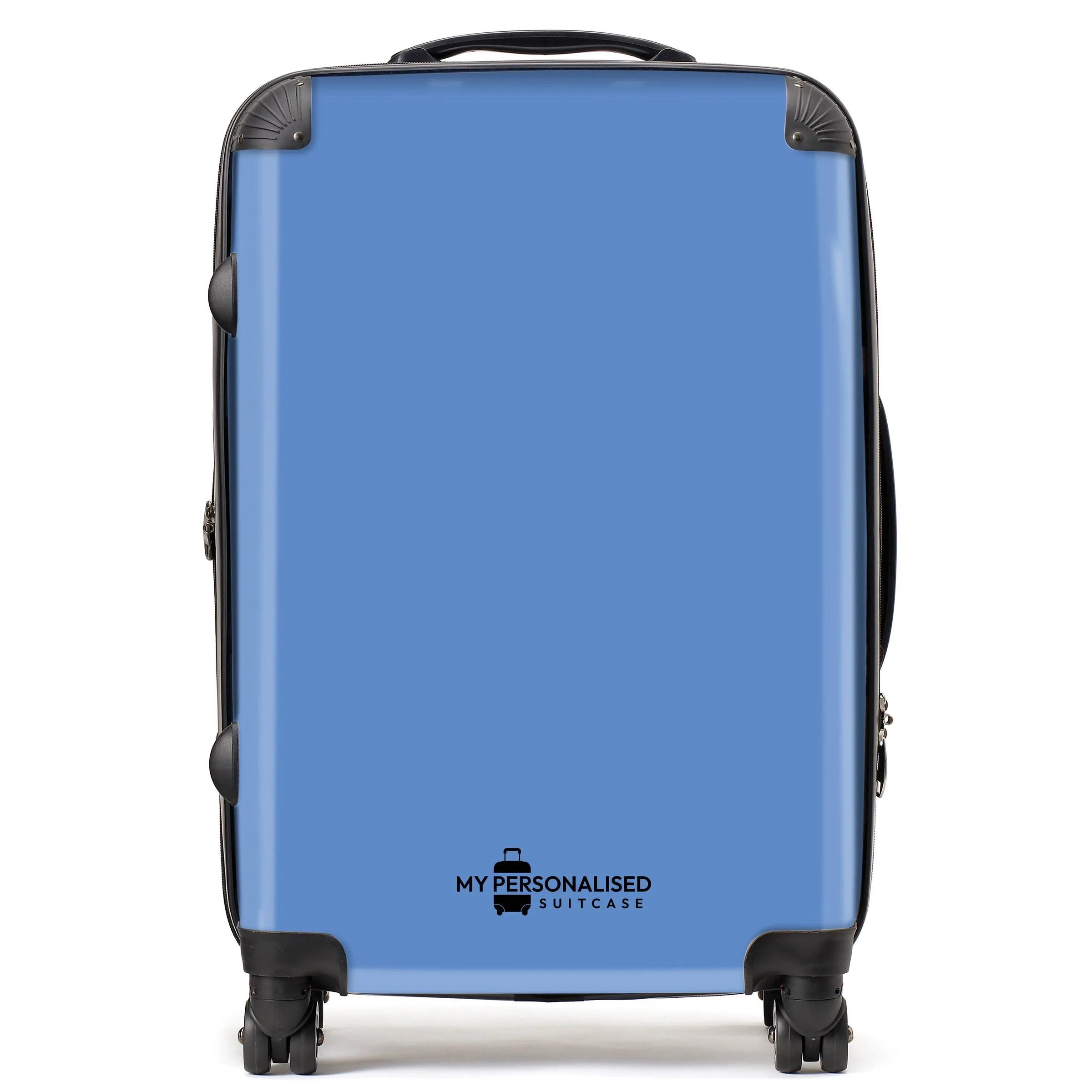 Personalised Nude Blue Suitcase