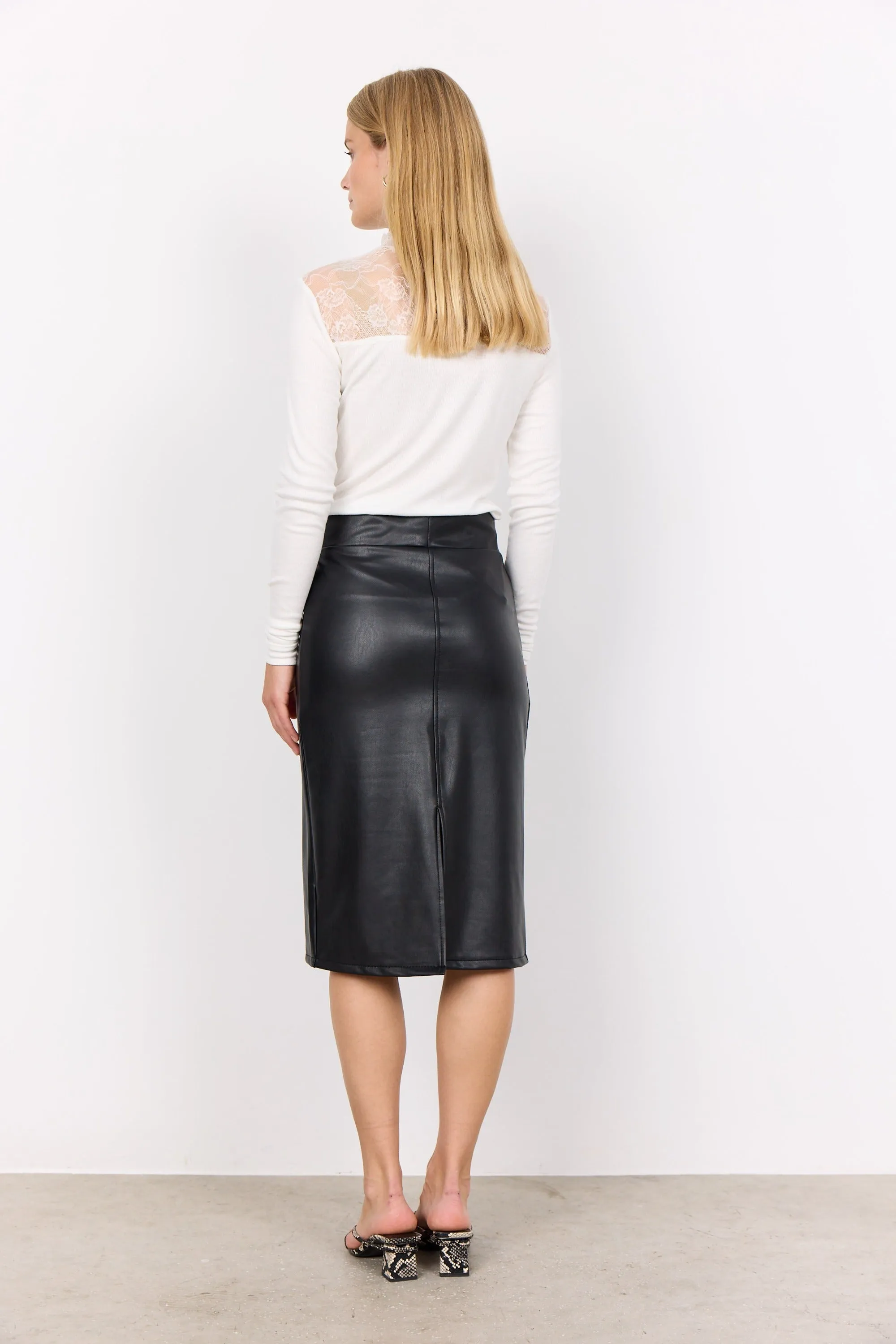 PLEATHER SKIRT