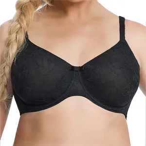 Pure Lace T-Shirt Bra Black - Sculptresse