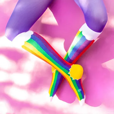 Rainbow Clouds - Knee Socks