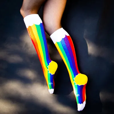 Rainbow Clouds - Knee Socks