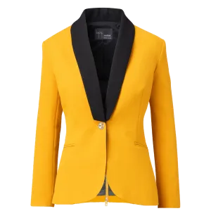 Rebellious Stretch Boss Blazer - Mustard Gold