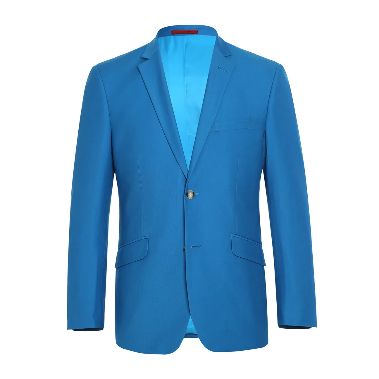 RENOIR Blue Slim Fit 2-Piece Single Breasted Notch Lapel Suit 201-55