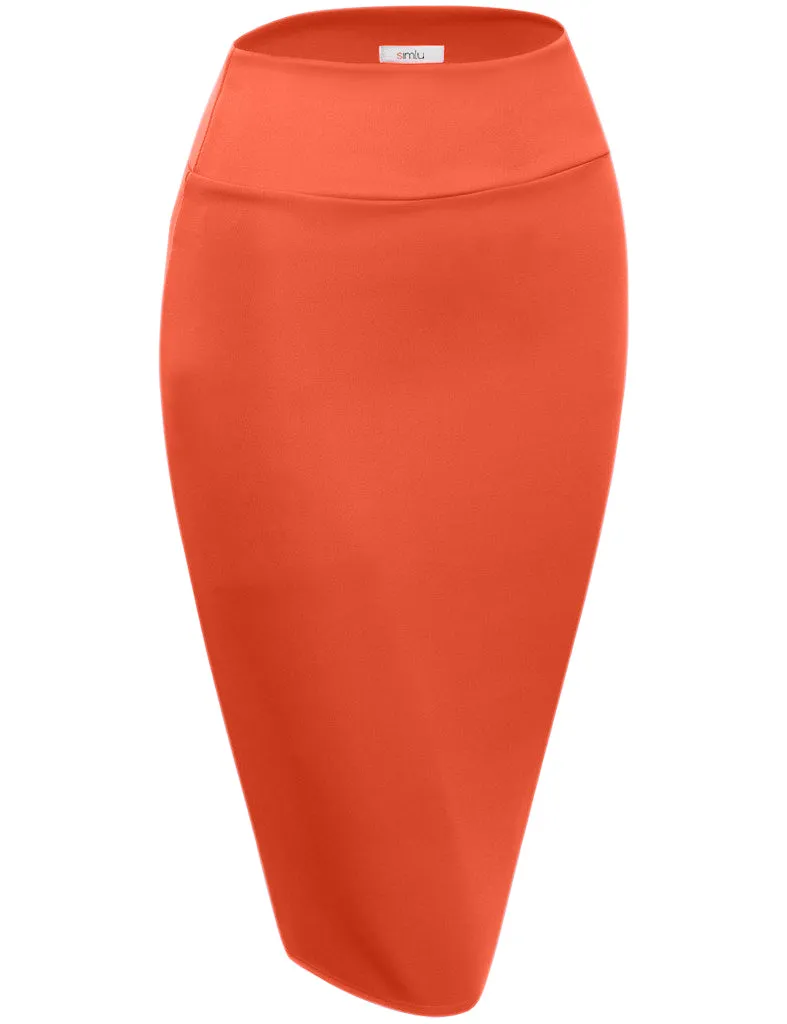 Slay All Day Plus Size Scuba Skirt