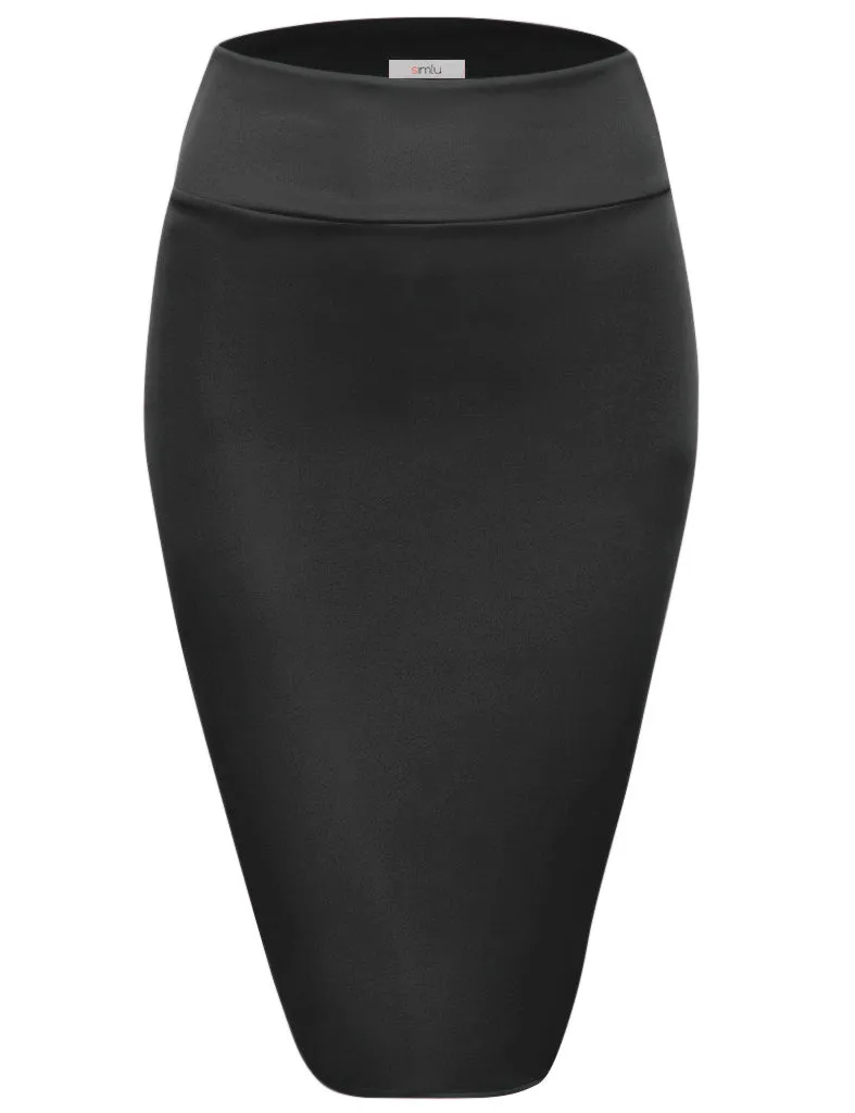 Slay All Day Plus Size Scuba Skirt