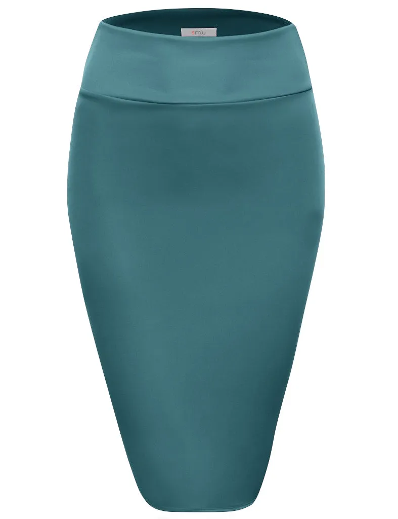 Slay All Day Plus Size Scuba Skirt