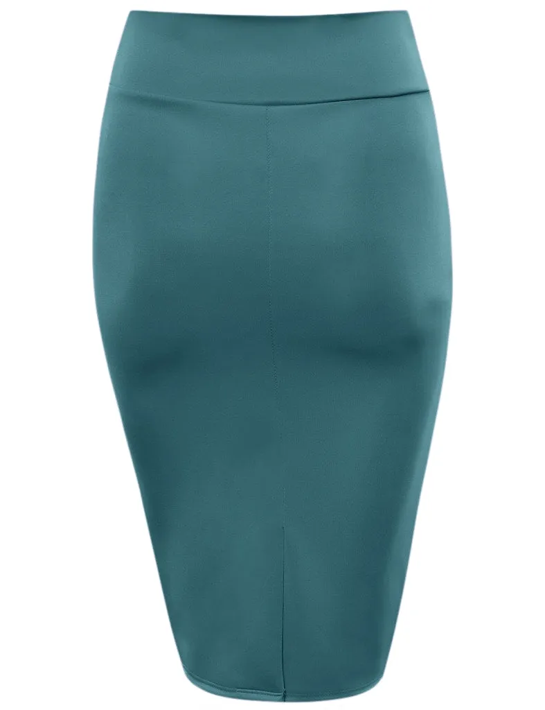 Slay All Day Plus Size Scuba Skirt