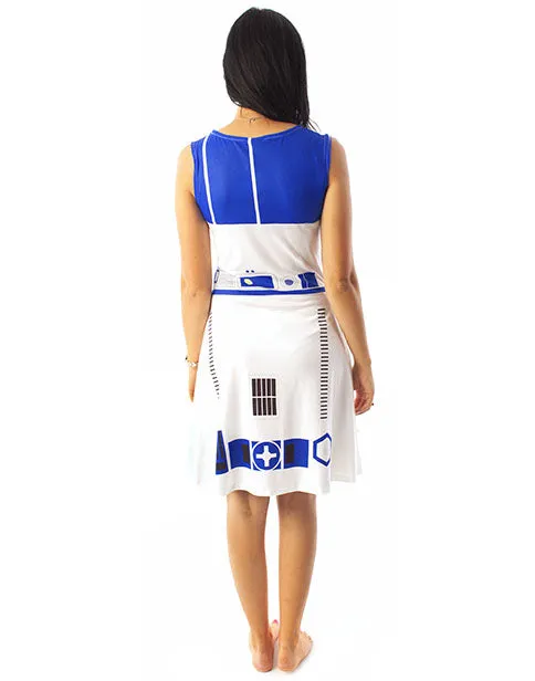 Star Wars R2D2 Women's Costume Dress Ladies Fancy Dress Party Cosplay