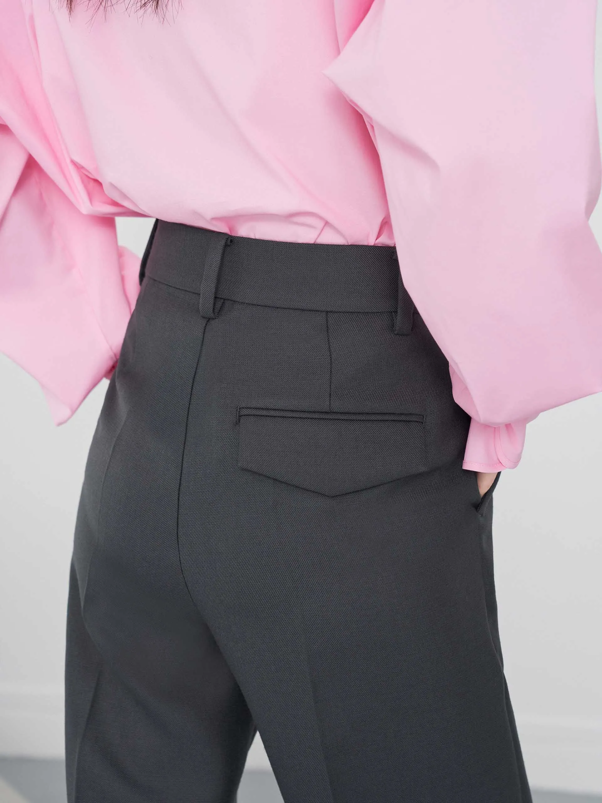 Straight Leg Tailored Trousers