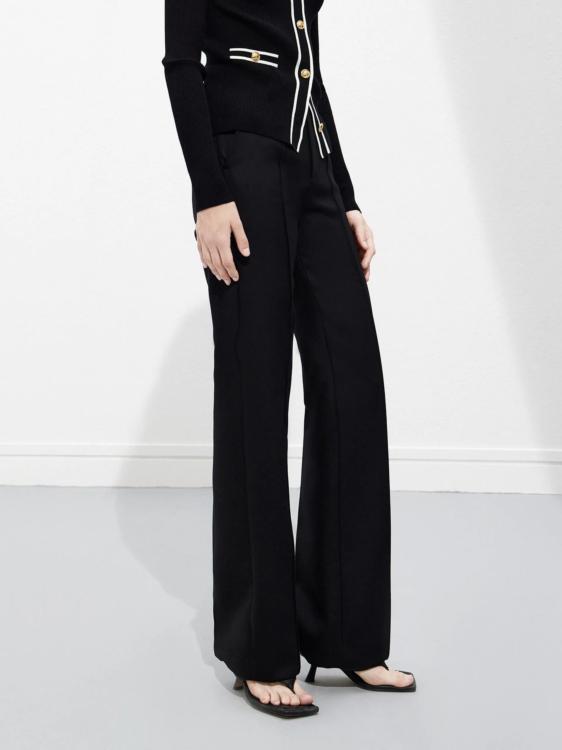 Straight Leg Tailored Trousers