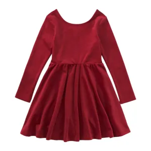 Tea Velour Skater Dress