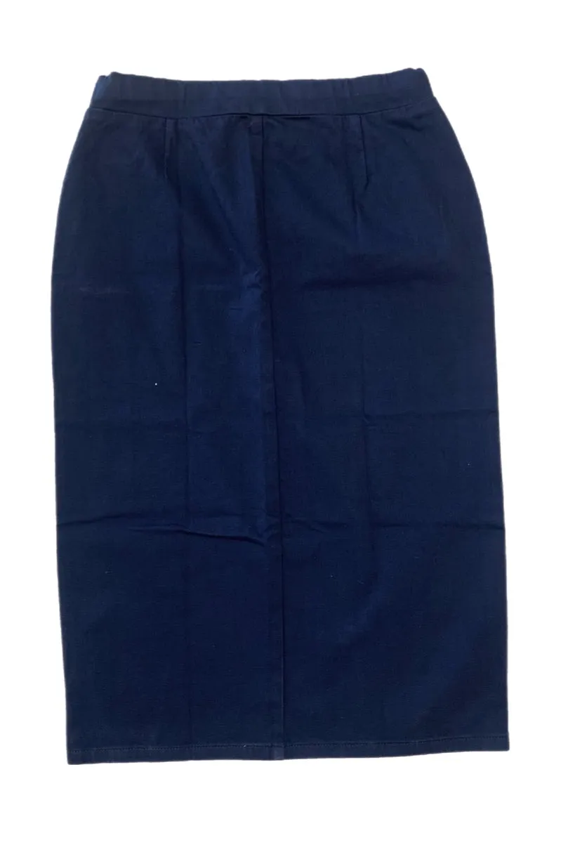 Twill Blue Mock Denim Skirt 164-55F