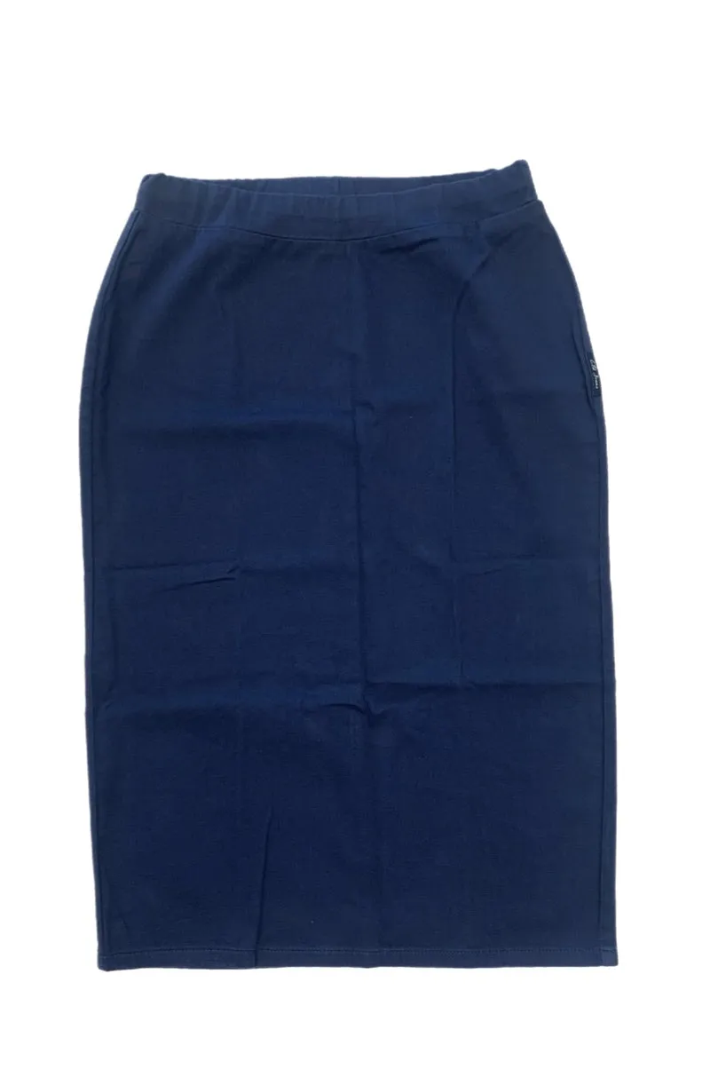 Twill Blue Mock Denim Skirt 164-55F