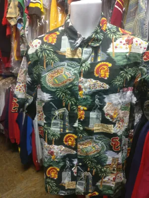 Vintage USC TROJANS NCAA Reyn Spooner Cotton Hawaiian Shirt L