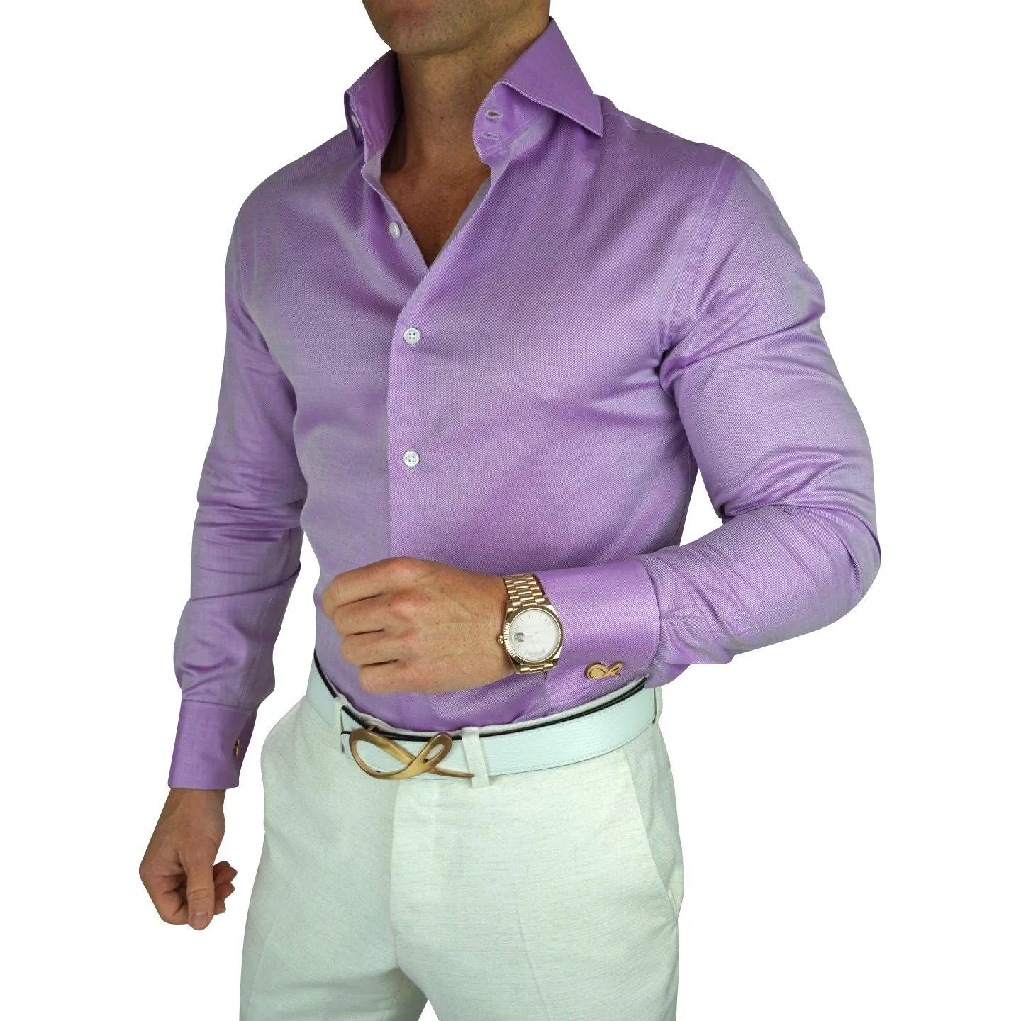 Violet Twill Dress Shirt